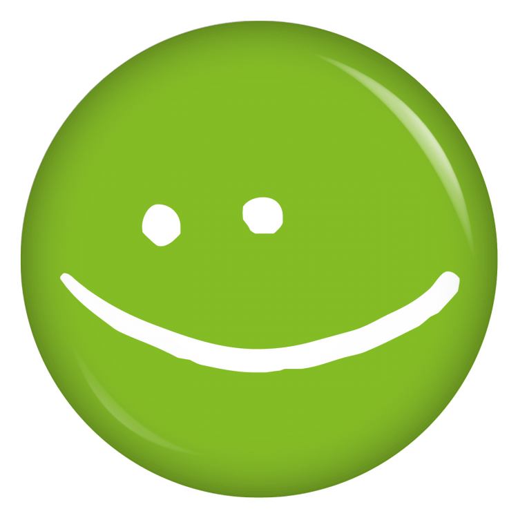Ansteckbutton Smiley grün